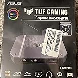 ASUS TUF GAMING CAPTURE BOX-4KPRO (4K144 | 2K144 | Full HD 240 HDR Passthrough, 4K60 | 2K120 | Full HD 120 Capture, USB Type-C 3.2 Gen 2, HDMI 2.1, VRR Supported, On-board Scaling, Certified for OBS™)
