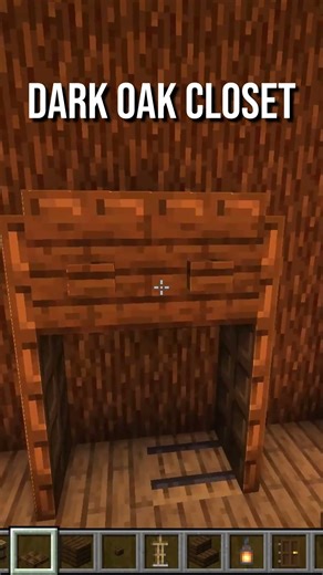 Dark Oak Closet Tutorial #minecraft #minecraftshorts #minecrafthowto #minecrafttutorial #redstone
