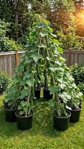 Harvest 10x More Cucumbers in Tiny Spaces! Genius Vertical Garden Hack