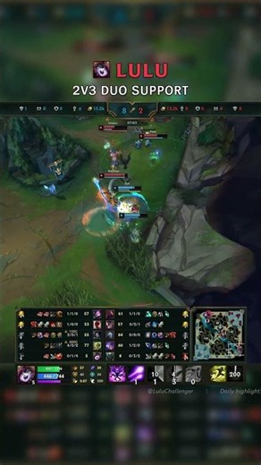Lulu 2v3 DUO SUPPORT | KR Master Patch 26.12 #shorts
