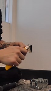 Never compromise on sharpness. This OLFA All-Star 🌟 uses the 25mm XH-1 Fiberglass-Reinforced Ratchet-Lock Utility Knife to make drywall projects a breeze. https://bit.ly/3J1IQfo | OLFA Pro