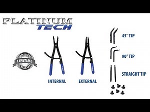 2 Pc. Combination Internal & External Snap Ring Pliers Set - PLT-99911 - Platinum Tech by ATD Tools
