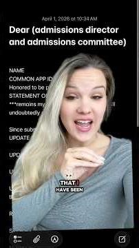 How to write an ACCEPTED letter of intent ✨ #collegelife #harvarduniversity