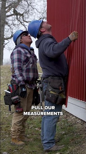 How to Install Pole Barn Steel #construction #polebarn #build #steel #repair #shorts