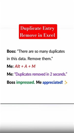 Remove Duplicate Entry in Excel #new #excel #excelformula