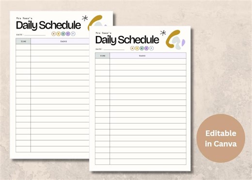 Editable Daily Routine Visual Schedule for Kids - Toddler Chore Chart, Montessori Preschool Daily Rhythm Checklist - Etsy Canada