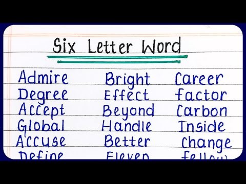 Six letter words in english 50 words | 6 Letter Words List | Phonics lesson