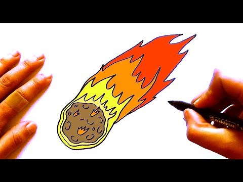 How to draw a Meteorite step by step