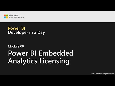 Module 8: Power BI Embedded Analytics Licensing | Power BI Developer in a Day