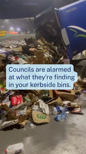 We've got a solution for you. Those waste items that shouldn't go in your council bins, it's likely you can drop them off for free at a Community Recycling Centre or Household Chemical CleanOut. Councils are alarmed at what they're finding in garbage trucks. Just like on this occasion, nitrous oxide bottles found by Fairfield City Council. These pose a serious risk to truck drivers and other workers as they can explode when compacted. Drop them off at a service near you, visit www.cleanout.com.a