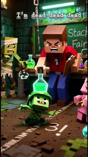 Zombie School: Part 2 – Science Fair Scares! 🧪☠ #minecraft #shorts #zombieschool