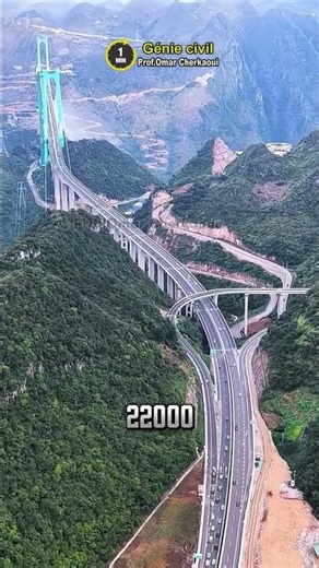 China cut through a mountain to build this bridge 😮 #shorts