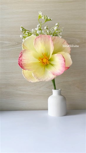 DIY Crepe Paper flower making Tutorial 💖🥰 #handmade