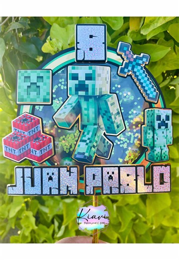 Creative Minecraft Creeper Cake Topper Ideas