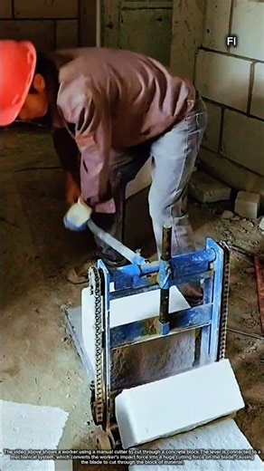 Manual lightweight concrete block cutting tool