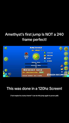 Amethyst's First Jump Challenge in Geometry Dash