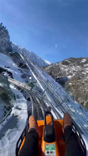 POV: Leavenworth's alpine coaster. #winter #alpinecoaster #leavenworthwa #washington
