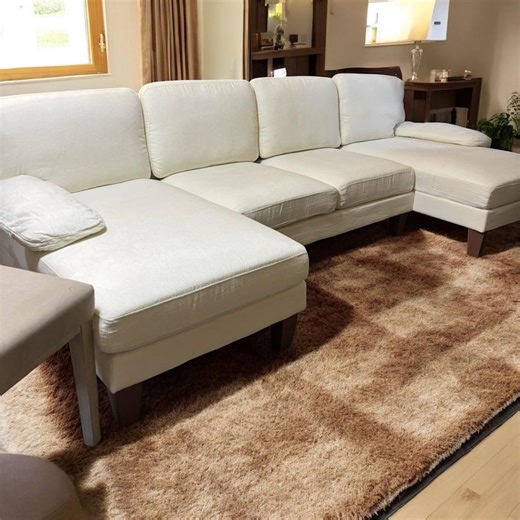 Warm White Sofa Couch - Sectional 4 Seater Double Chaise Couch for Living Room or Apartment - Beige Couch - Etsy
