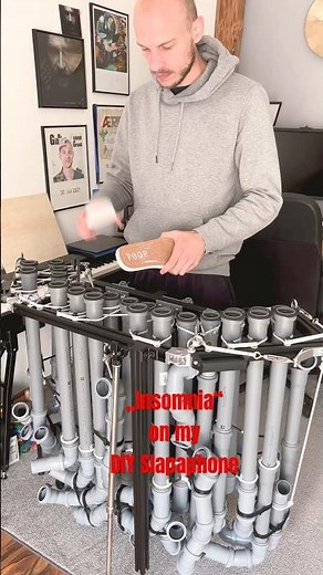 This is how my DIY Slapaphone sounds, playing „Insomnia“ #pvcinstrument #slapaphone #diy #insomnia