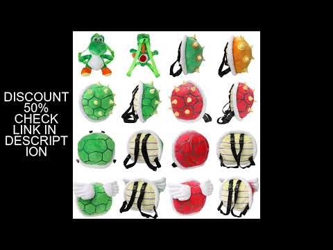 9 Styles Super Mario Plush Backpack Koopa Troopa Bowser Lemmy Yoshi Turtle Shell Stuffed Plushie Toy