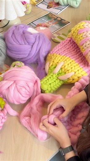 We are BUSY! 🥹 From the bottom of our hearts, thank you so much! Due to the volume of orders, our current made-to-order timeframe is a little longer atm. Each piece is lovingly hand-knitted by our team in Northern Ireland and we're so grateful for your patience while your special knit is made 🩷 #knittok #knitters #knitting #knittersoftiktok #hopemacaulay