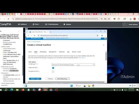 CompTIA A+ Lab 8.2.6 – Manage IaaS Virtual Machines in Azure (Windows Server)