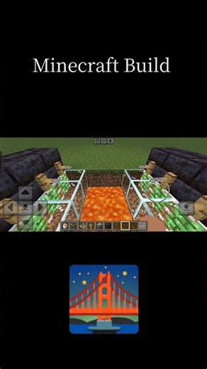 Minecraft build automatic lava bridge 🌉 #shorts