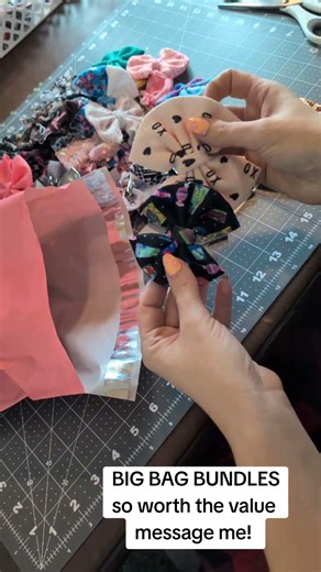 big bag bundles. message me on IG or TikTok @Pint_sizedvibes #hairbowtutorial #handmade #bows