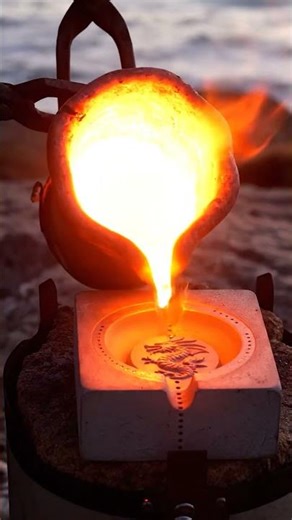 Cave Edge Strike: Gold Meets Shadow 🌗 #gold #shorts