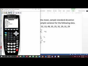 Sample Standard Deviation by TI84 Plus