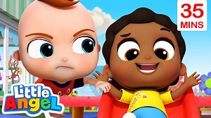 Baby John is playing with friends at the school’s playground. He wants to go first at everything, but Miss Hannah shows him that by being nice and fair, everyone can enjoy playtime equally! Watch as Baby John learns good manners in this video and more by Little Angel! #littleangel #littleangelnurseryrhymes #babyjohnsongs | Little Angel