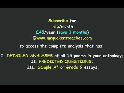 Sample Detailed Analysis of Gillian Clarke's 'Lament' #gcse #igcse #course