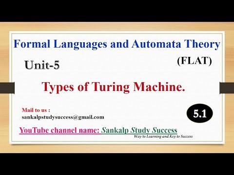 Types of Turing Machine || FLAT || JNTUH || 3-1 || CSE, IT