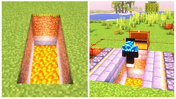 Create a Hidden Chest Trap in Minecraft | Redstone Tutorial