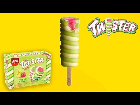 Twister Mini Ice Cream Lolly (Unboxing) Pineapple, Strawberry & Lemon 8x Multipack