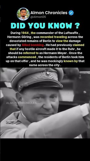 During 1944, the commander of the Luftwaffe, Hermann Göring, was recorded travel...