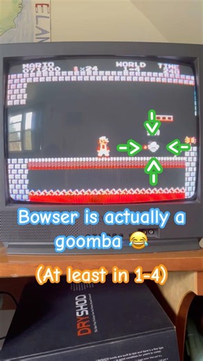 Bowser is actually a goomba (In 1-4) # #jesuslovesyou #retrogaming #retro