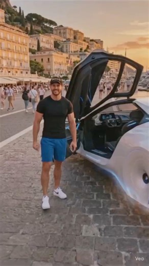 Driving a Concept Car From the Future in Monaco at Sunset | AI Generated #shorts