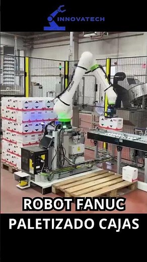 ✅Robot FANUC Paletizado de Cajas de CARTON #automatizacion #automation 🦾