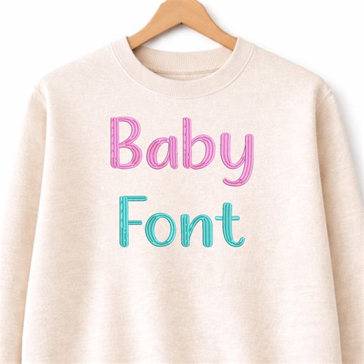 Baby Embroidery Font, 10 Sizes, A-z Sorted, Boys & Girls Embroidery Letters, Newborn Machine Embroidery Alphabet, Bx Font, BX File - Etsy