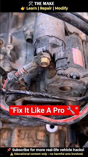 Starter Motor Wiring Open | Full Wiring Guide for Any Car Starter | Fix Like a Pro!#automobile #diy