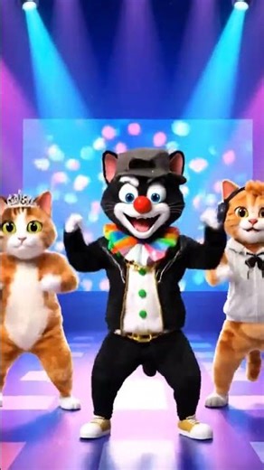 🐱 Five Dancing Cats in Funny Costumes #catshorts #cutecat #funny #catlovers #pets