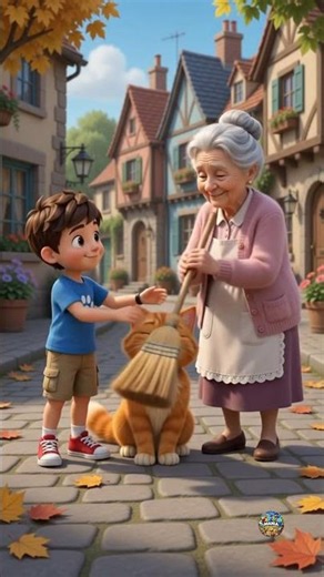 Episode 18 | Jam & Milo | The Broom Race 🧹🐱 | 3D Cartoon Animation #shorts