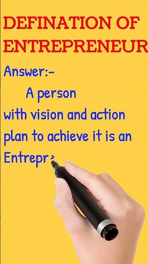 Definition of Entrepreneur? /#shorts