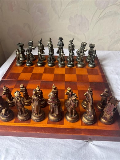 Napoleon Chess Set. Plastic With Weights. Large Board Made of Natural Wood. - Etsy Australia