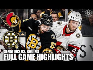OVERTIME WINNER 🚨 Ottawa Senators vs. Boston Bruins | Full Game Highlights | NHL on ESPN