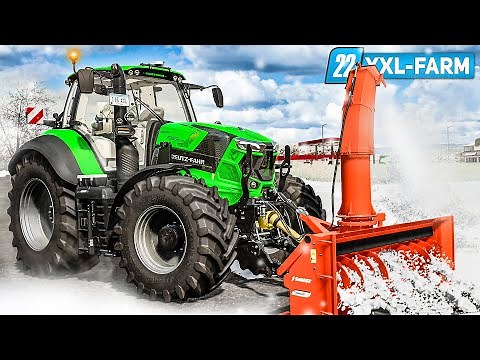 LS22 XXL Farm #18: Winterdienst: Produktionen freiräumen und glatte Straßen | FARMING SIMULATOR 22