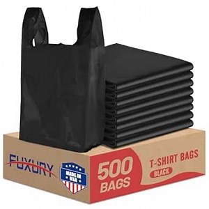 Amazon.com: Yesland 500 Pack Plastic Bags with Handles, Clear Thank You Plastic Grocery Bags Shopping Bag, 13 X 7 X 21 Inch Reusable T-shirts Carryout Shopping Bags for Restaurants, Trash : Industrial & Scientific