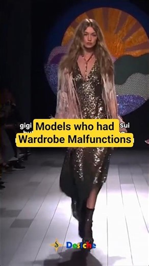 Models who had wardrobe malfunction on the Runway! #fashion #model #supermodel #shorts