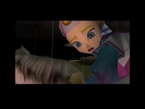 Ocarina of Time (N64) - Zelda escape on horseback from Ganondorf